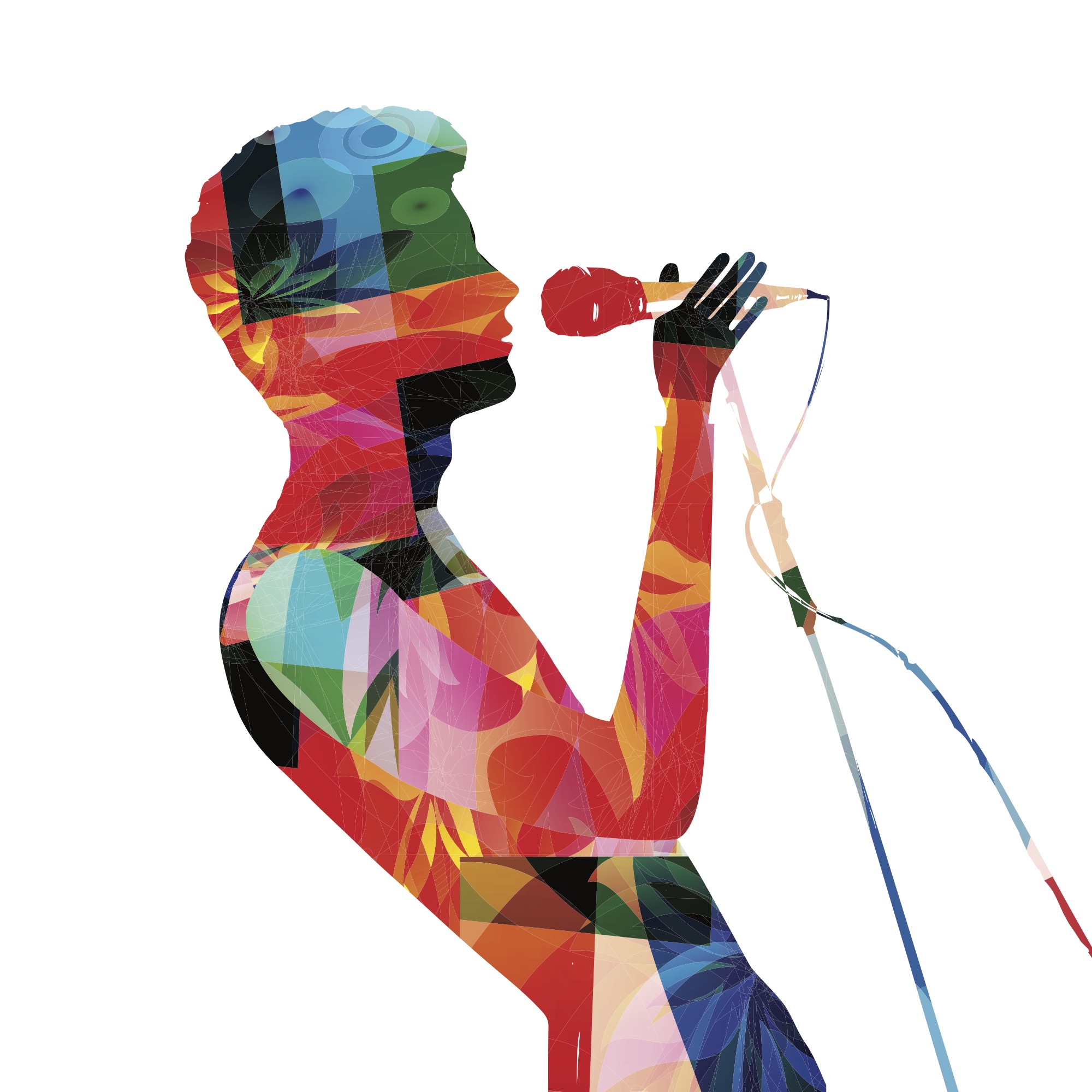 Happy woman dancing to music